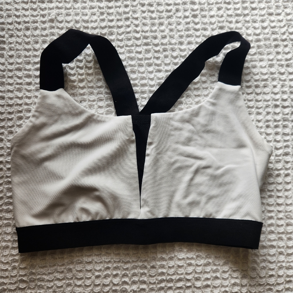 white mesh sports bra